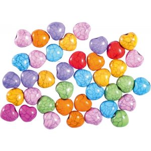 Set margele inimi diverse culori 10mm 15g