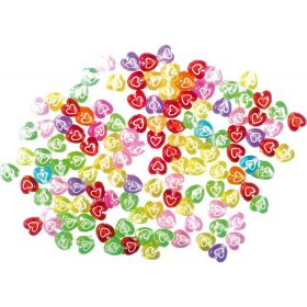 Set margele inimi transparente 7mm 25g