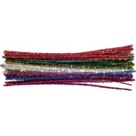 Sarma plusata 30cm x 6mm 30buc mix culori glitter