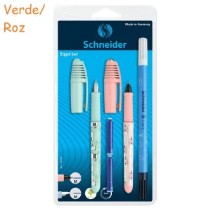 set stilou roller pic schneider zippi verde pal roz 2000x2000 1