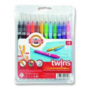 Carioci 12 culori, 2 capete Twin Koh-I-Noor