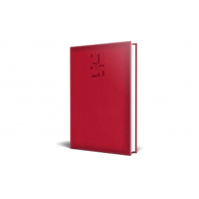 Agenda datata Ro A5 ,352 pagini , coperta din piele sintetica , Deluxe ,culoare Rosu 2025, Herlit