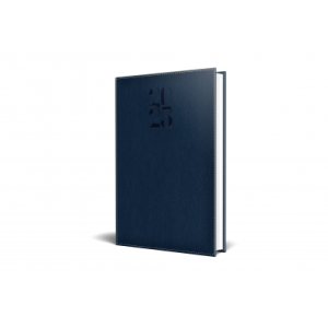 Agenda datata Ro A5 ,352 pagini , coperta din piele sintetica , Deluxe ,culoare Albastru 2025, Herlitz