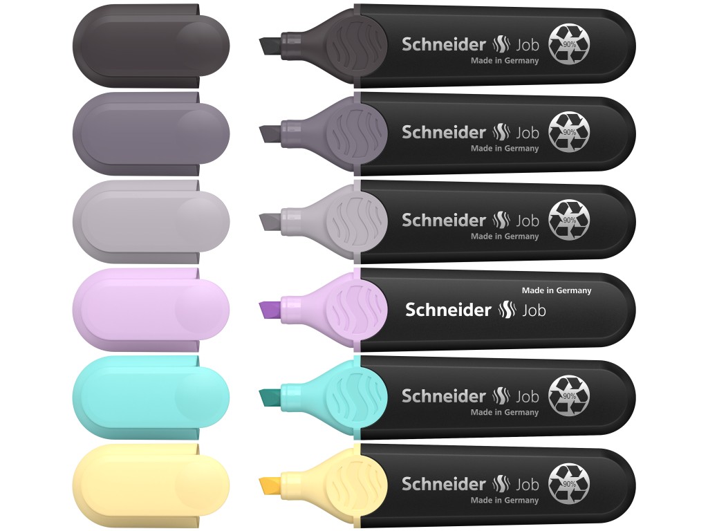 Textmarker Schneider Job Pastel, 6 buc/set 4 Textmarker Schneider Job Pastel, 6 buc/set - imagine 2