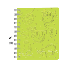Jurnal A5 neon spira pvc 152×203 , Milla Verde