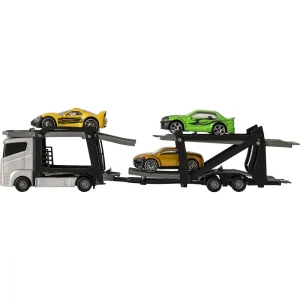 Transportator auto cu 3 masinute Gri, Teamsterz