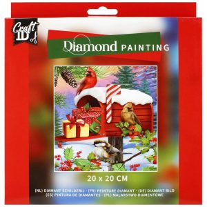 Diamond painting Xmas Cutie Postala 20x20cm ,Grafix