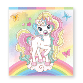 Unicorn servetele party 33x33cm -12 buc , Grafix