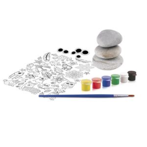 Rock painting 3pietre+6 guase+pensula , Grafix 6 Set creativ pictura pe pietre cu pensule si culori 7 510x510 1