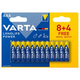 Baterie alcalina LongLife Power LR3 8+4 Varta