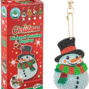 Breloc Xmas Diamond painting 4 modele , Grafix 9 diamantove malovani privesek snehulak
