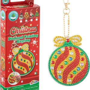 Breloc Xmas Diamond painting 4 modele , Grafix 10 diamantove malovani privesek vanocni ozdoba