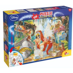 Puzzle 2in1 108 piese , Cartea Junglei Lisciani