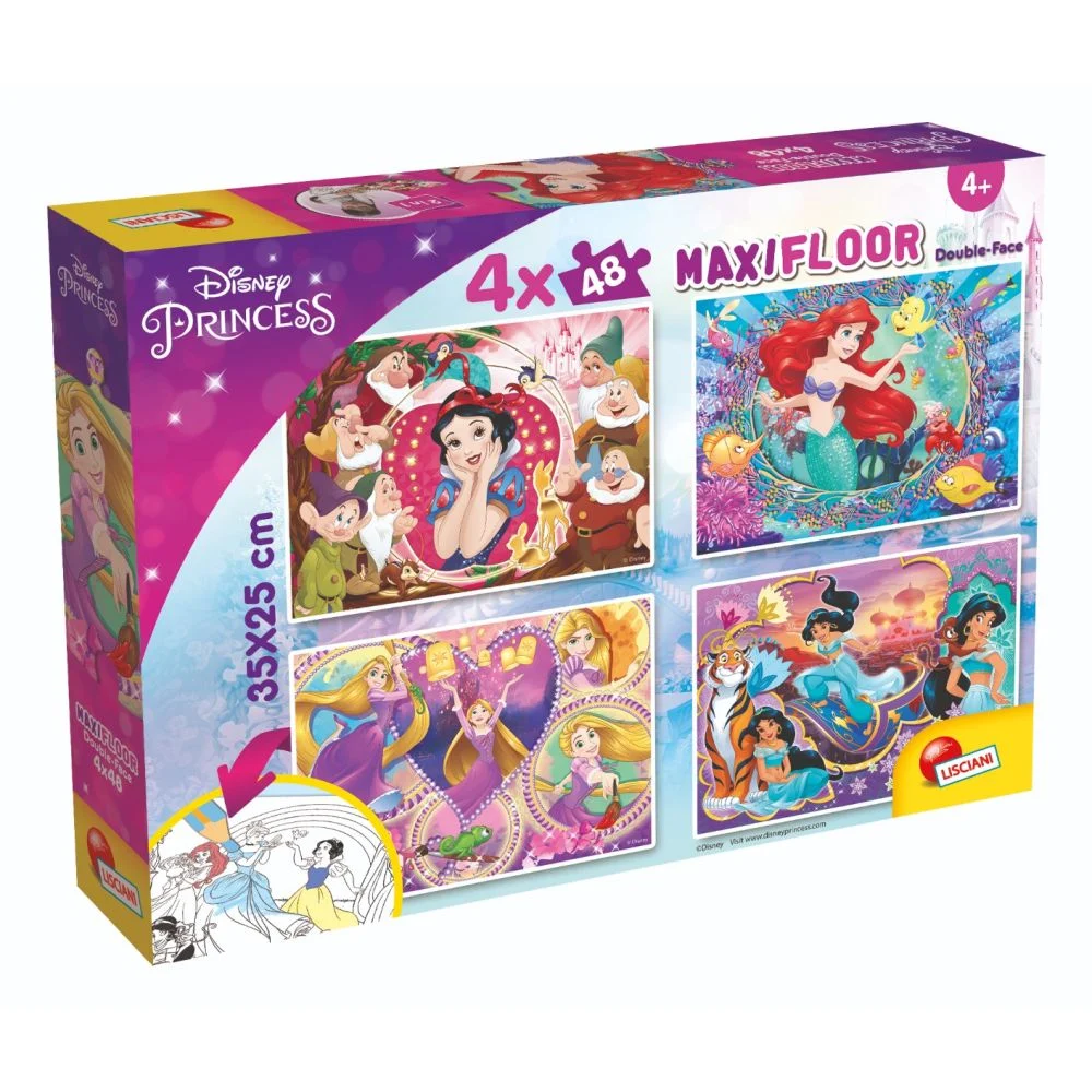 Puzzle maxi 4×48 piese Princess , Lisciani 3 Puzzle maxi 4×48 piese Princess , Lisciani