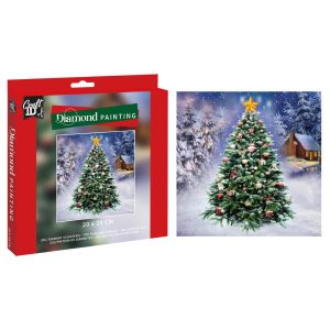 Alternative view of Diamond painting Xmas 20×20 cm , Grafix