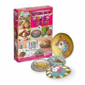 Rock Painting Unicorn , 3pietre + pensula , Grafix