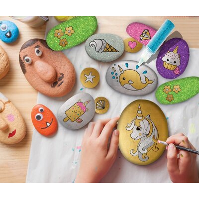 Rock Painting Unicorn , 3pietre + pensula , Grafix 6 Rock Painting Unicorn , 3pietre + pensula , Grafix - imagine 4