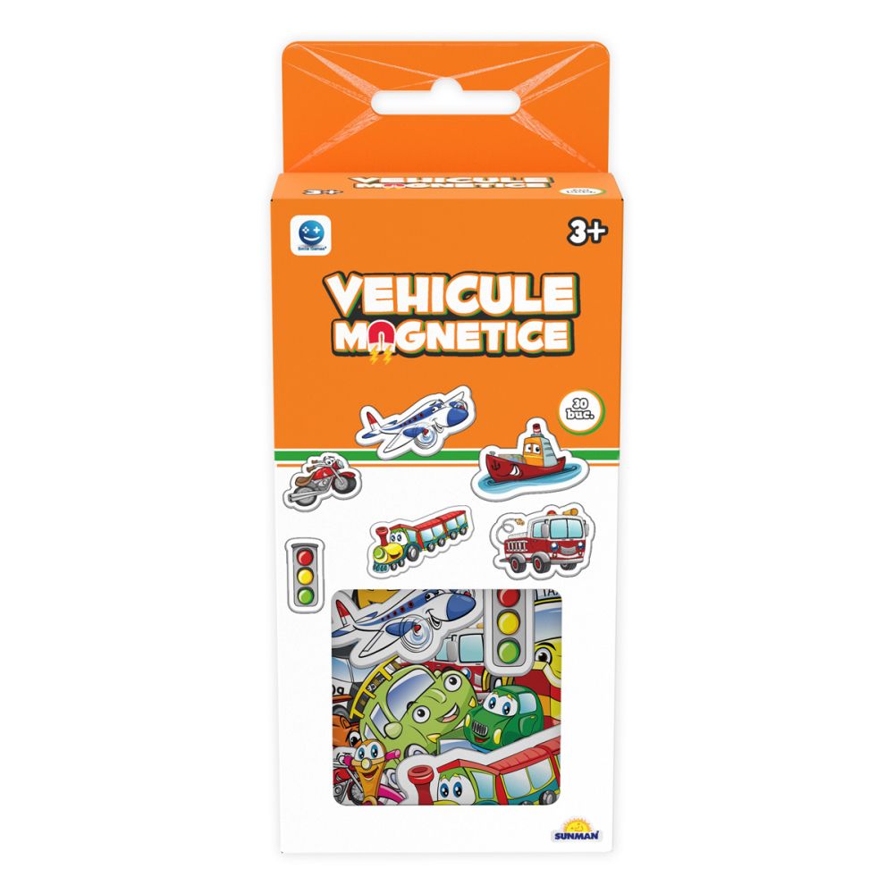 Joc educativ magnetic Vehicule , Smile Games 3 Joc educativ magnetic Vehicule , Smile Games
