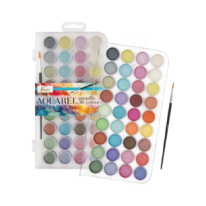 Acuarela 36 culori metalice paleta , Grafix