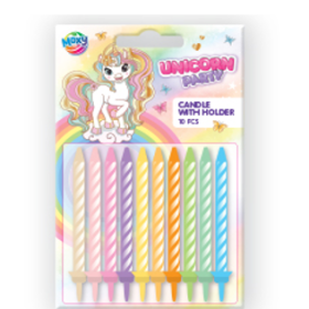 Unicorn set 10modele lumanari 8cm Party , Grafix