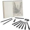 Set schite Urban 12 piese 22.5x14x5cm , Grafix 1 Set de schite urban Nassau Fine Art 12 piese cu linere creioane grafit si caiet de schite 3 400x400 1