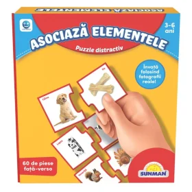 Puzzle sa invatam asocierea elementelor , Smile Games
