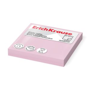 Notes adeziv 75x75mm ErichKrause 100foi Roz