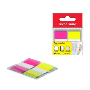Notes adeziv ErichKrause 25x44mm 40 foi Galben /Roz