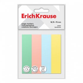 Notes adeziv ErichKrause 18.75x75mm 400 foi , 4 culori