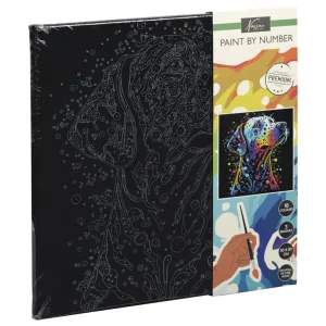 Picteaza pe numere panza neagra 30×30 Catel , Grafix