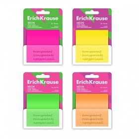 Notes adeziv plastic Sticky Neon 75×75 -50 foi Asortate