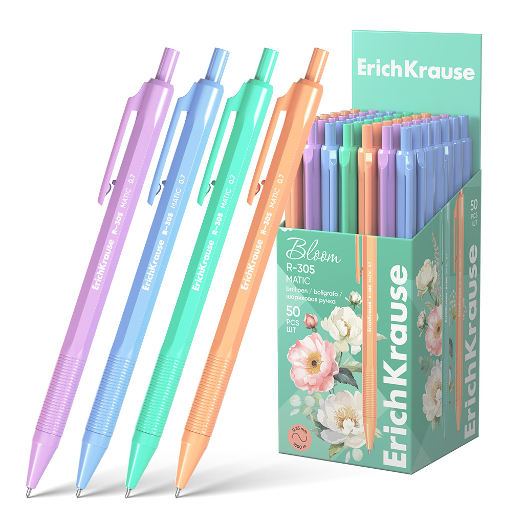 Pix ErichKrause R-305 Matic Pastel Bloom 0.7 albastru 3 Pix ErichKrause R-305 Matic Pastel Bloom 0.7 albastru