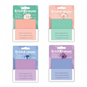 Notes adeziv ErichKrause plastic sticky Pastel Bloom 75x75mm 50 foi asortate