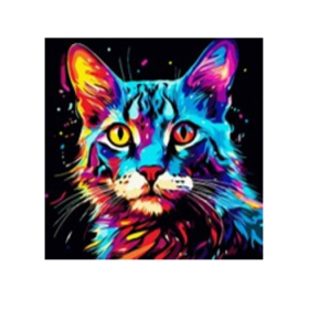 Picteaza pe numere panza neagra 30×30 Pisica , Grafix 5 Picteaza pe numere panza neagra 30×30 Pisica , Grafix - imagine 3