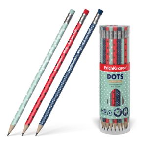 Creion cu guma triunghiular ErichKrause Dots HB 42/set