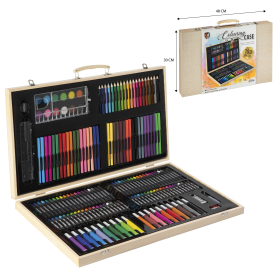 Set coloriaj cutie lemn 180 piese 48x30cm , Grafix