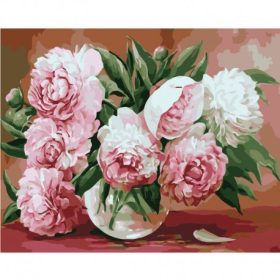 Pictura pe numere 40x50cm Bujori