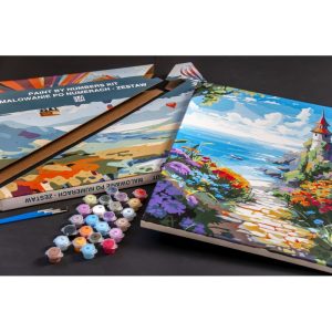 Alternative view of Pictura pe numere 40x50cm Castel la Mare