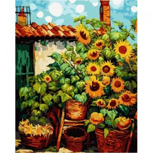 Pictura pe numere 40x50cm Floarea Soarelui , Koh-I-Noor