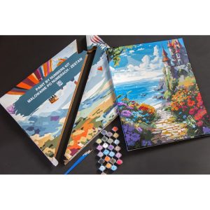 Alternative view of Pictura pe numere 40x50cm , Liliac