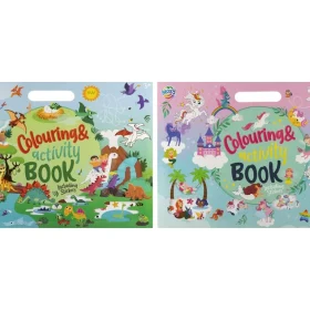 Carte colorat & activitati +abtibilduri 25 foi 26×35.5cm , Grafix