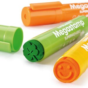 Alternative view of Carioca Fibracolor  Megastamp, 10 culori, superlavabila