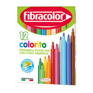 Carioca Fibracolor  Colorito Punta Fine, 12 culori