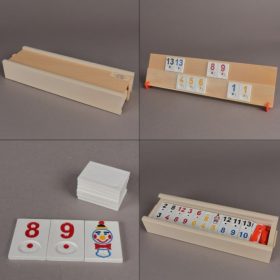 Joc de societate Rummy in cutie de lemn