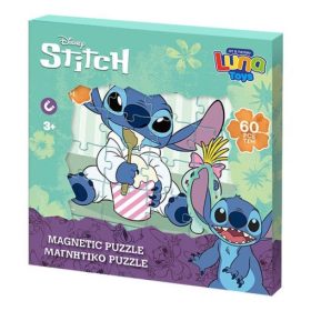 Puzzle magnetic 18×1,3x18cm 60 piese Lilo&Stitch ,Must
