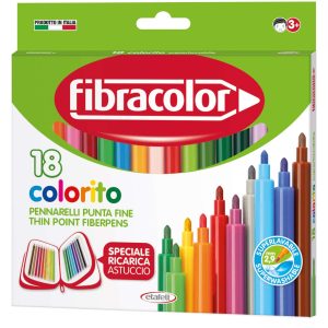Carioca Fibracolor  Colorito Punta Fine, 18 culori