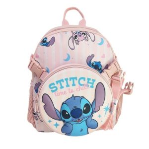 Ghiozdan gradinita 28x17x33cm 1 compartiment si geanta detasabila Lilo&Stitch , Must