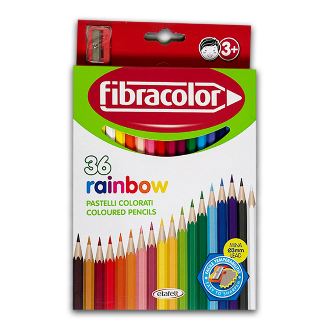 Creioane colorate Fibracolor Rainbow, 36 culori 3 Creioane colorate Fibracolor Rainbow, 36 culori