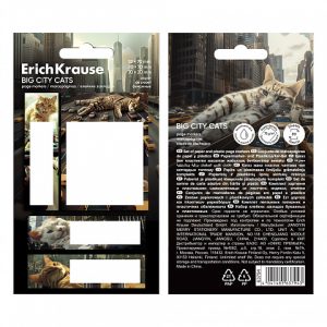 Notes adeziv ErichKrause Big City Cats 70x52mm , 20x70mm, 70c20mm , 80 foi