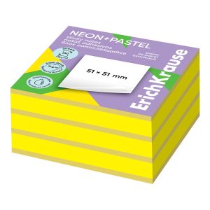 Notes adeziv ErichKrause Neon+pastel 51x51mm , 250foi